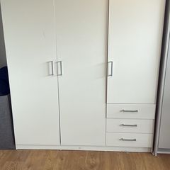 3 JYSK Cabinets/Wardrobes - Good used condition with plenty of storage - Collection only.