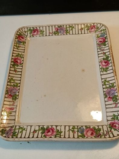 Henry Alcock Victorian Staffordshire Hand Painted Butter Dish