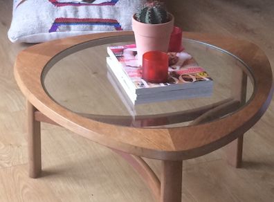 Nathan Mid Century Teak And Glass Coffee table