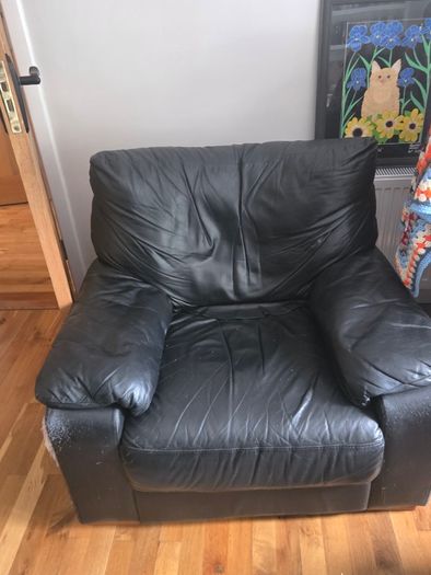 Free Italian Leather Sofa and 2 Armchairs