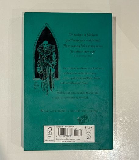Harry Potter and the Philosophers Stone - Slytherin 20th Anniversary Edition