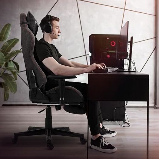 Gaming Chair,  Ergonomic Office Chair, Adjustable Swivel Chair, Racing Gamer Chair with Armrest, Headrest, Lumbar Cushion, Footrest, Desk Chair, Sports Seat, Executive Chair