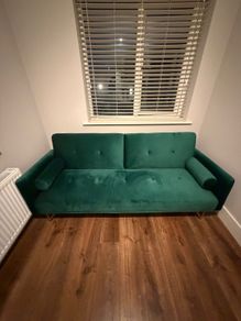 Emerald Green Velvet Sofa Bed