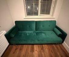 Emerald Green Velvet Sofa Bed