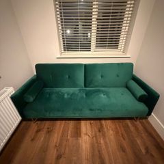 Emerald Green Velvet Sofa Bed
