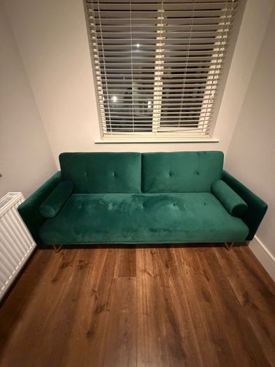 Emerald Green Velvet Sofa Bed