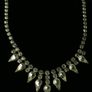 Vintage  Silver Tone Austrian Crystal Diamante Necklace Choker Image 10