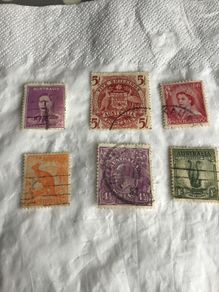 6 old Australian stamps