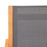 Garden Lounge Chair Grey Solid Eucalyptus Wood and Textilene Image 6