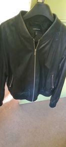 womens leather Karen Millen Black Bomber Jack