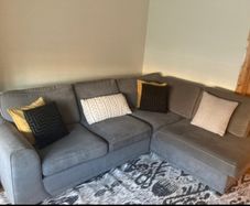 L shaped Sofa - Light Grey