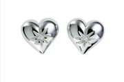 NEW - Hot Diamonds Giselle Silver Diamond Heart Stud Earrings