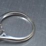 Vintage 14K White Gold Sapphire & Diamond Cluster Ring Hallmarked  Size 52.5 Image 8