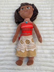 Disney Primark approx.18'' Moana Plush Doll Toy  Light Up Necklace Used Her neck is too loose Please see photos