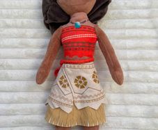 Disney Primark approx.18'' Moana Plush Doll Toy  Light Up Necklace Used Her neck is too loose Please see photos