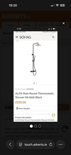 Sonas black  alita shower