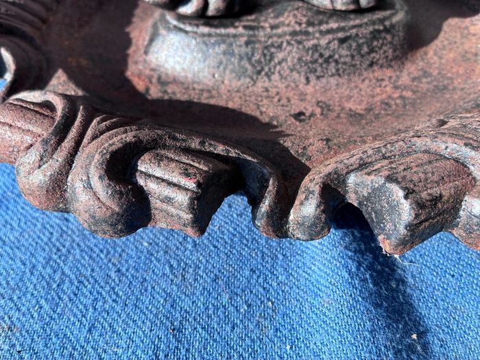 Vintage metal foot scraper