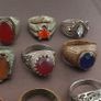 Antique Brass Ring Collection Lot of 15 Handmade Mixed Rings Image 9