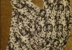Extra large fancy scarf Faces postage included