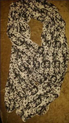 Extra large fancy scarf Faces postage included