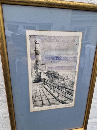 Artists signed print  limited edition number 1 of 7 Print  Plymouth Hoe by Iain Urquhart