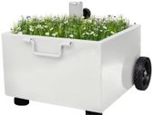 Outdoor Umbrella Stand Plant Pot White/Grey/Green