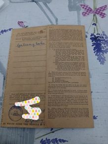logbook 1962 motorcycle