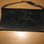 Ladies Black Beaded Evening Bag Image 4