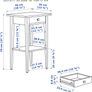 IKEA Hemnes Nightstand Gray Dark Gray Stained 003.817.35 Size 18 1/8x13 3/4" Image 4