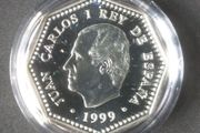 1999 Spain 1500 Pesetas Silver Proof Milenio Pristine Box COA