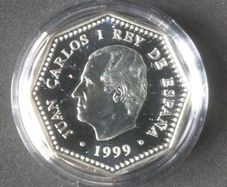 1999 Spain 1500 Pesetas Silver Proof Milenio Pristine Box COA