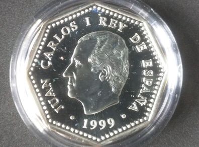 1999 Spain 1500 Pesetas Silver Proof Milenio Pristine Box COA