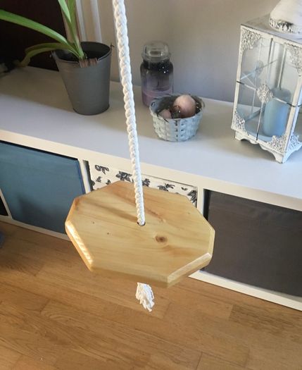 Kids swing, wooden indoor swing, handmade tree swing, children gift idea