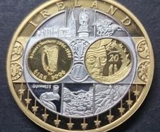 IRELAND 2006 EIRE .999 Silver Europa Gold Gilded Coin