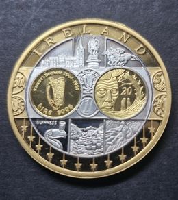 IRELAND 2006 EIRE .999 Silver Europa Gold Gilded Coin