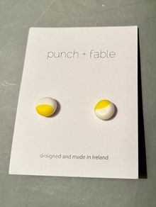 Punch + Fable designer stud earrings