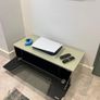 Glass TV Stand (Cream) Image 3