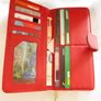 Large Fashion Red Purse Multi compartments with flowers design Image 8