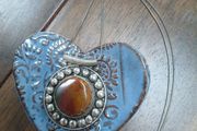 Stone Silver Plated Pendant
