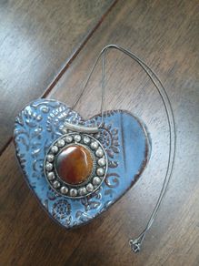 Stone Silver Plated Pendant
