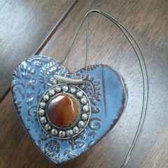 Stone Silver Plated Pendant