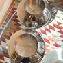 Pair of Vintage 90's Ikea Aluminium Nassjo Sphere Candle Holders Image 6