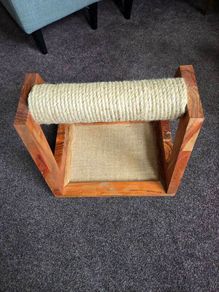 Wooden cat scratcher