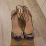 Size 7 silver velvet sandal Image 2