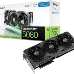 Pny Geforce Rtx 5080 16gb Oc Triple Fan Graphics Card Dlss 4 Brand New Sealed