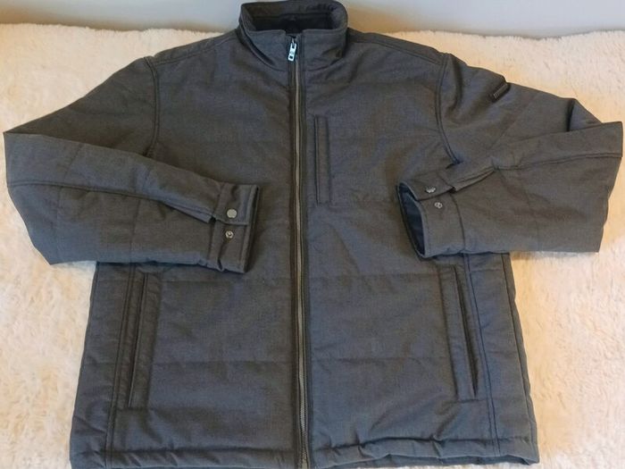 Paul Costelloe Living Men Grey Padded Quilted Jacket - Size XL