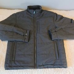 Paul Costelloe Living Men Grey Padded Quilted Jacket - Size XL
