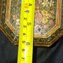Antique 19th Century Kashmiri Lacquered Papier Mache box featuring ornate floral and bird motifs Image 7