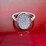 Diamond Oval Cluster Ring Image 6