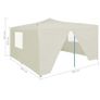 Folding Gazebo with 4 Sidewalls Cream Image 6